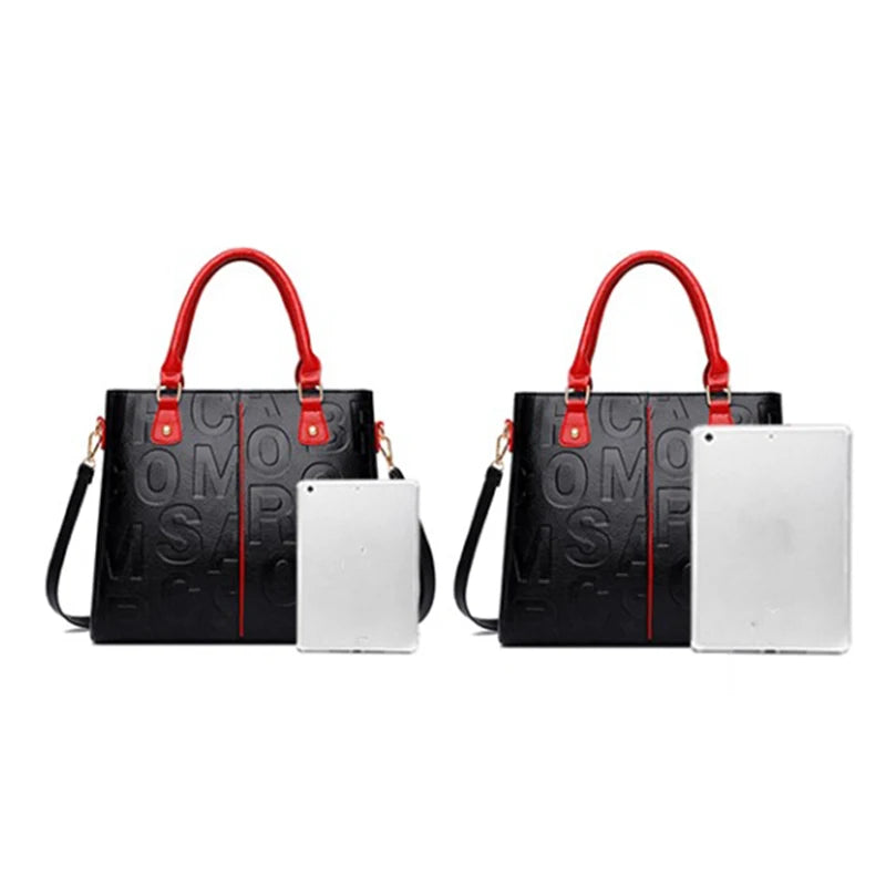 Luxury PU Leather Tote – Large Capacity Travel Shoulder Crossbody Bag for Women