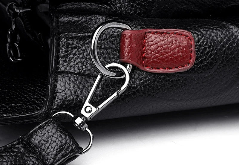 Luxury PU Leather Tote – Large Capacity Travel Shoulder Crossbody Bag for Women