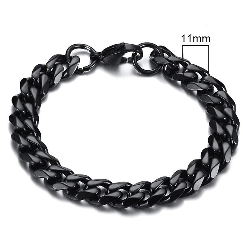 Stainless Steel Cuban Link Bracelet – Mens & Womens Unisex Jewelry