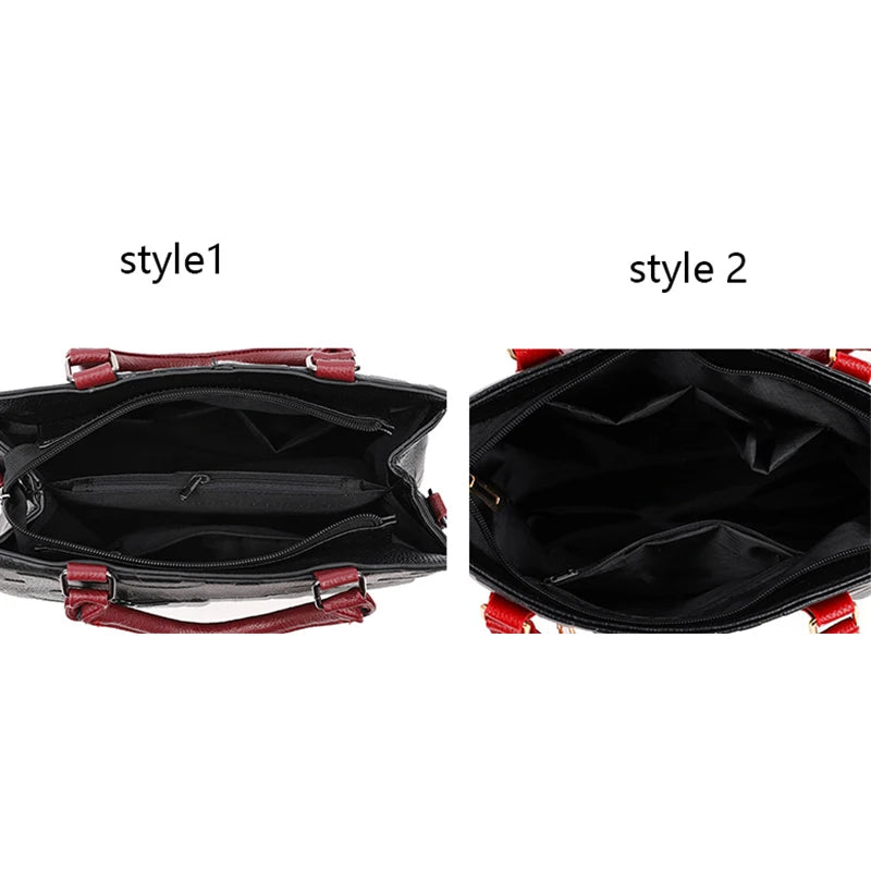 Luxury PU Leather Tote – Large Capacity Travel Shoulder Crossbody Bag for Women