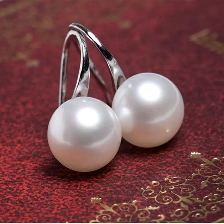 Simple Pearl Bean Earrings – Crystal Women’s Fashion Jewelry