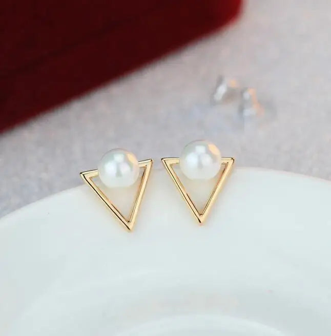 Simple Pearl Bean Earrings – Crystal Women’s Fashion Jewelry