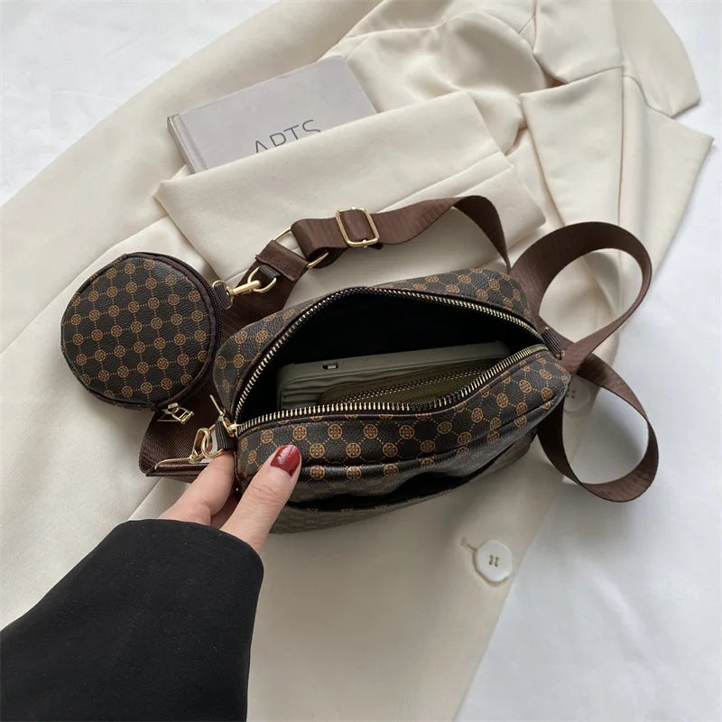 Vintage Pattern Shell Crossbody Bag – Small Luxury Designer Shoulder Purse for Women