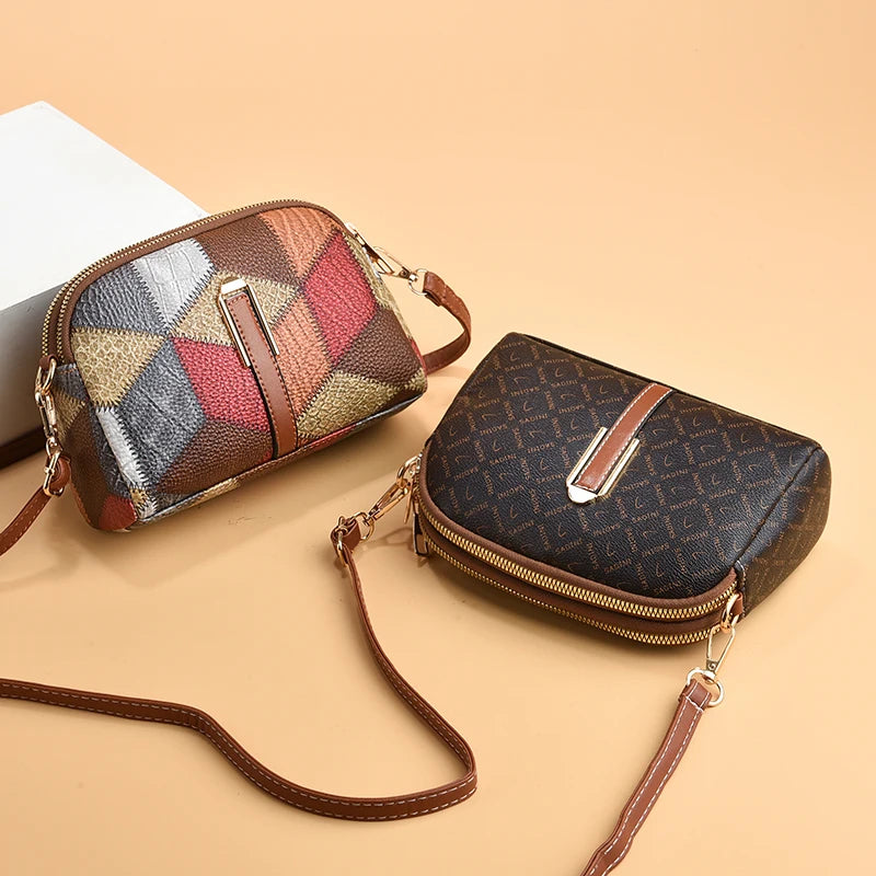 Women’s Trendy Printed Shell Crossbody Bag – Casual Versatile Small Designer Purse