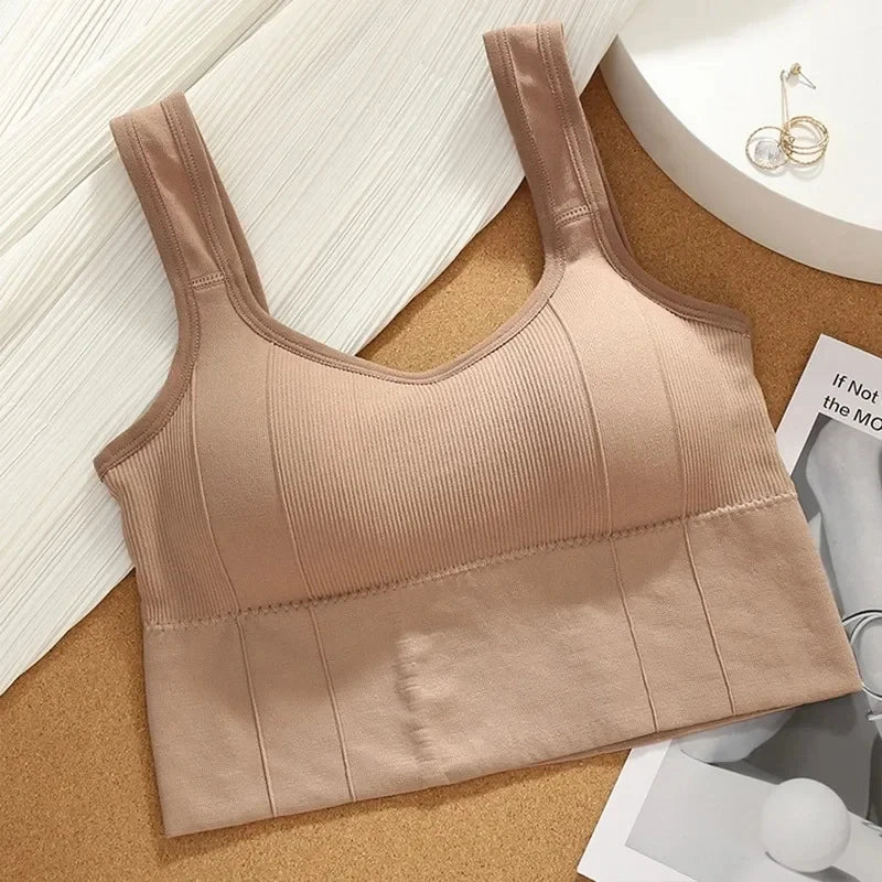 Seamless Push-Up Sports Bra – Breathable Shockproof Gym Top