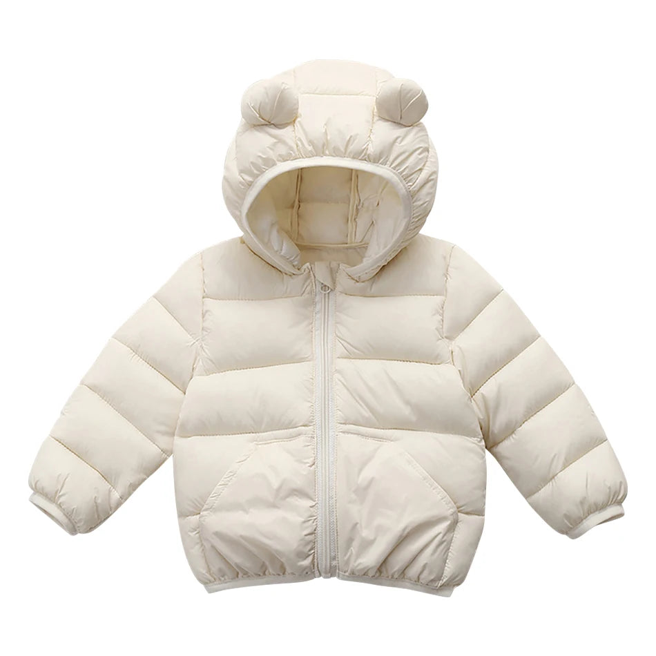 2025 Autumn Winter Kids Hooded Jacket – Warm Zipper Coat Parka for Boys & Girls