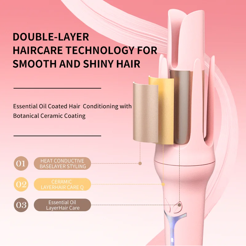 Automatic Curling Iron 32mm – Ceramic Hair Curler with Anion Technology & Fast Heating
