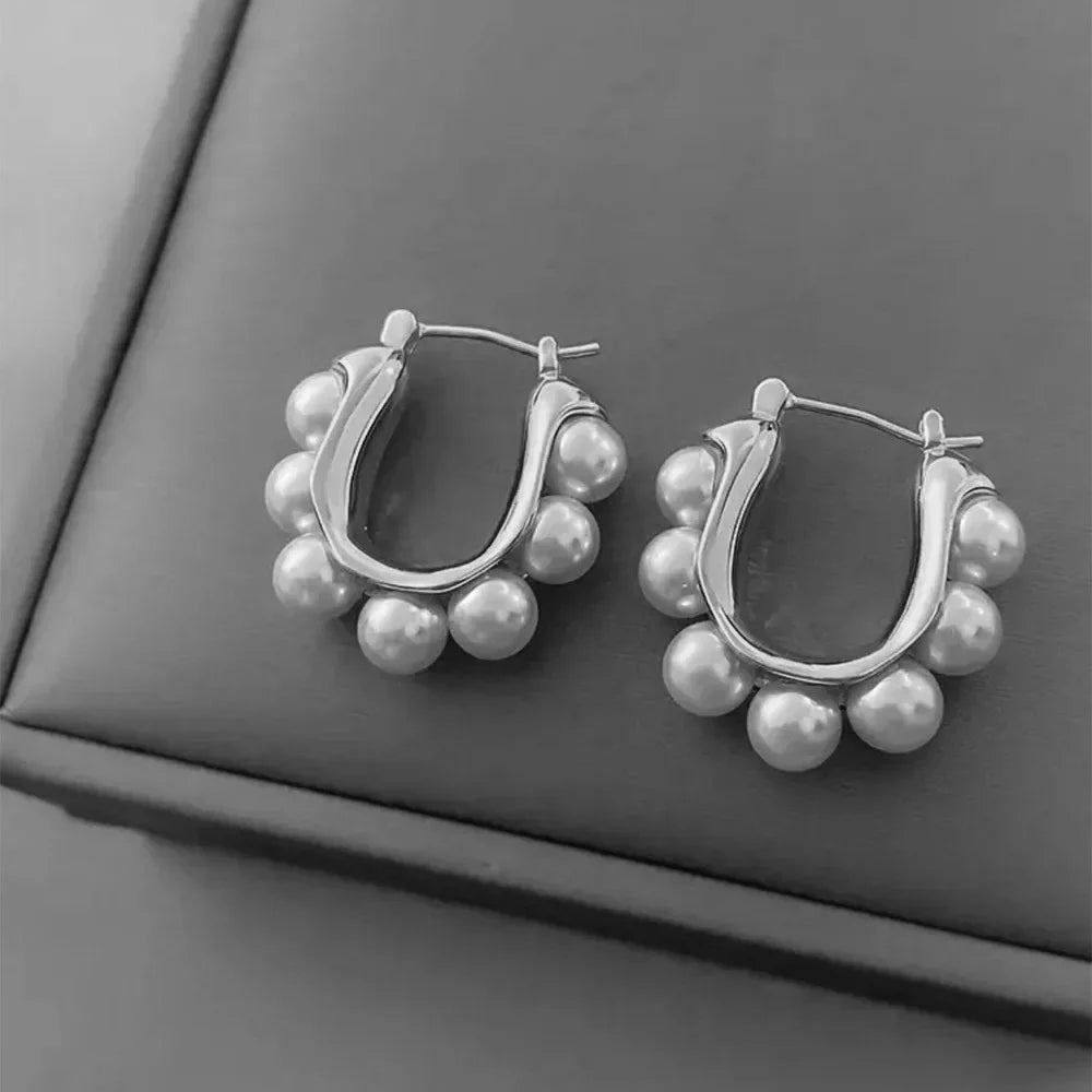 LATS Retro Geometric Hoop Earrings – Irregular Simple Circle Fashion Jewelry for Women