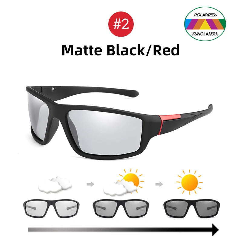 Photochromic Polarized Sports Sunglasses – Color Changing Driving Goggles for Men & Women 2025
