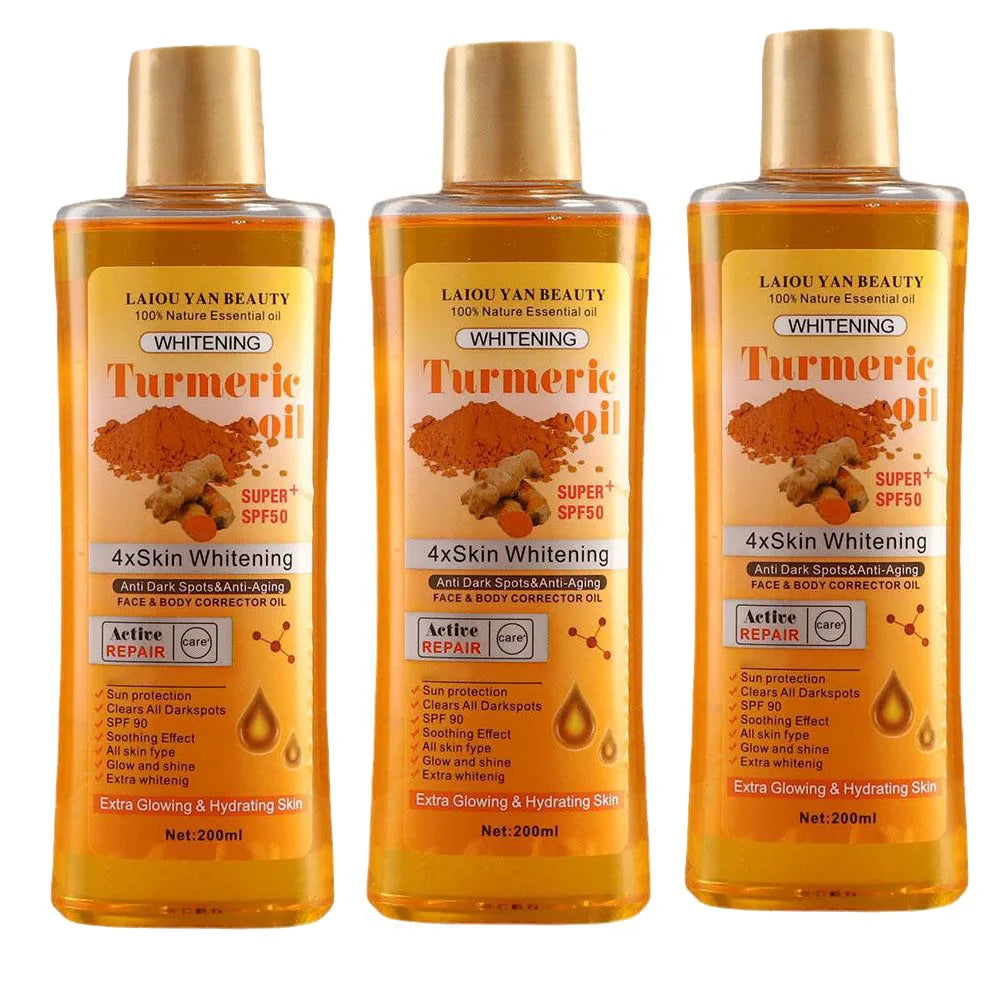 Turmeric & Ginger Essential Oil (200ml) – Deep Hydration, Nourishing & Smoothing Face & Skin Care