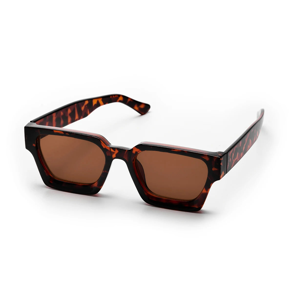 Ruiao 2025 Luxury Premium Black Designer Square Sunglasses – Unisex for Men & Women