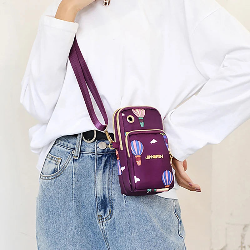 Waterproof Nylon Crossbody Bag – Small Messenger Shoulder Purse for Women