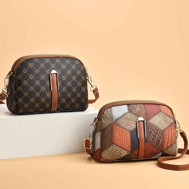 Women’s Trendy Printed Shell Crossbody Bag – Casual Versatile Small Designer Purse