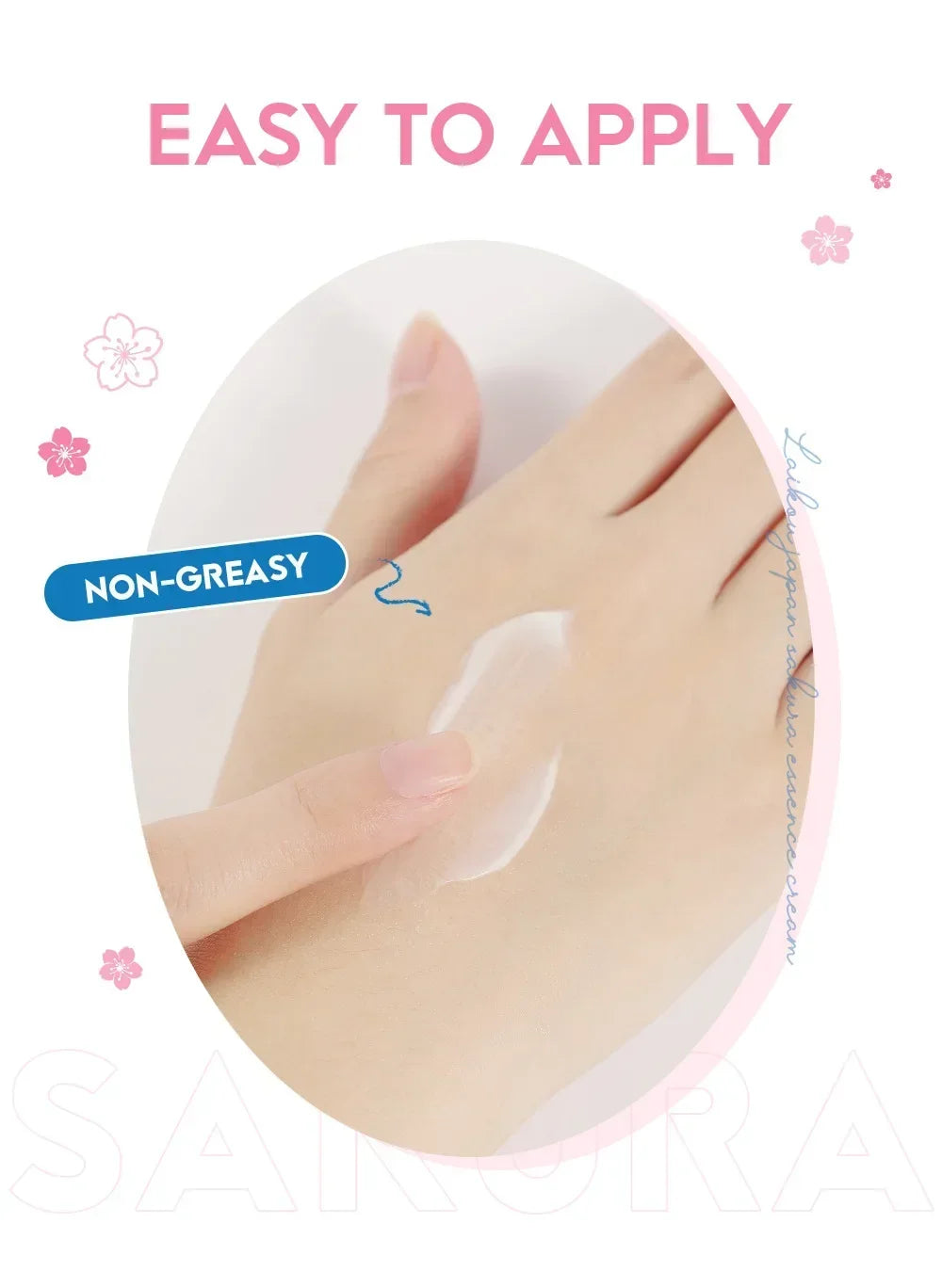 LAIKOU Japan Sakura Face Cream – Smoothing Moisturizer, Whitening & Nourishing, Oil Control & Skin Repair, Hydrating Skincare 25g