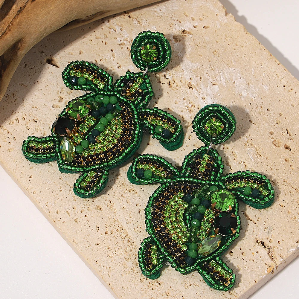 Bohemian Starfish Lobster Conch Earrings – Handmade Summer Beach Jewelry