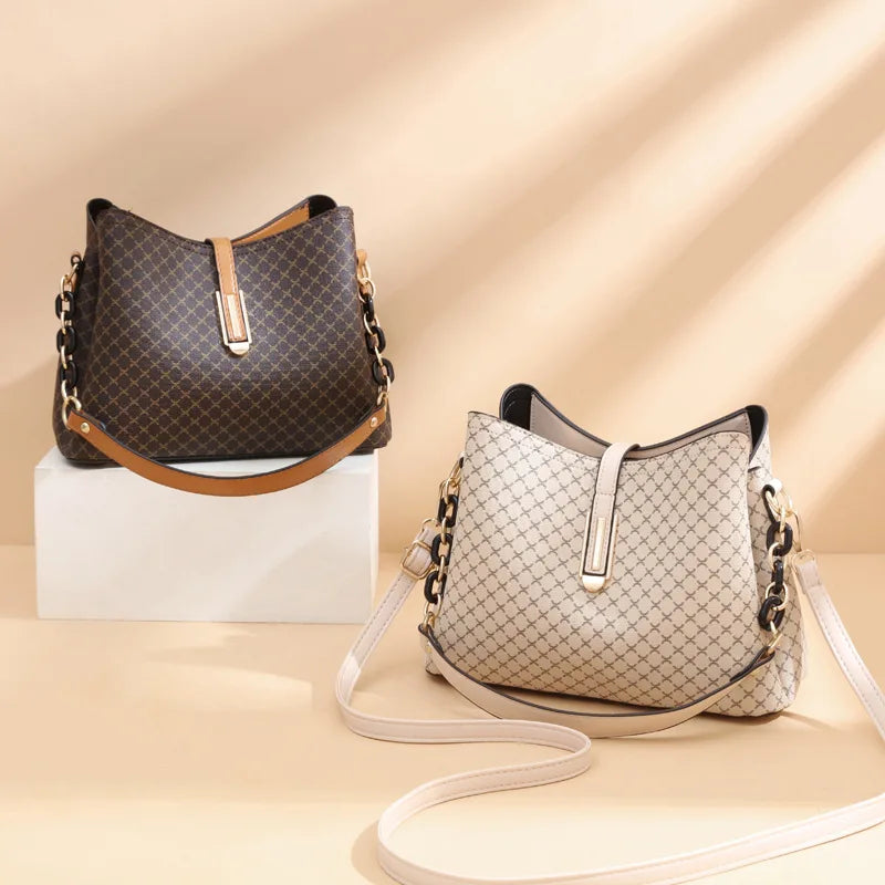 Fashion Women’s Bucket Crossbody Bag – Vintage Tassel PU Leather Designer Shoulder Bag