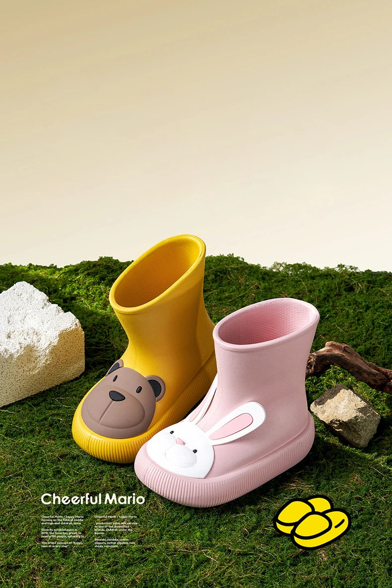 Children Cartoon Rain Boots Waterproof Non-Slip Rubber Shoes