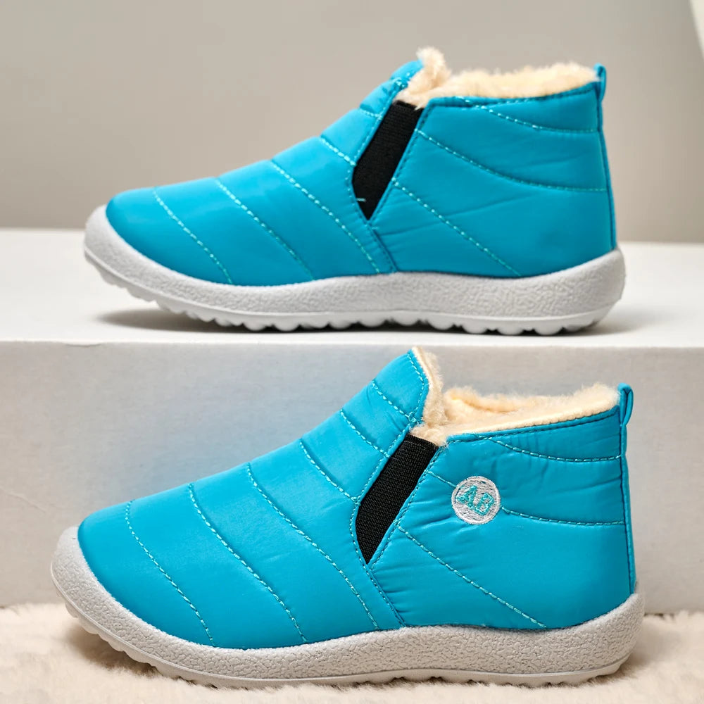 Children Winter Plush Snow Boots Waterproof Non-Slip