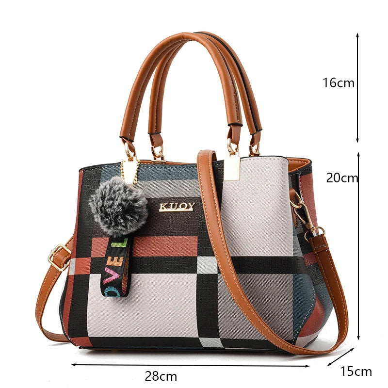 Luxury PU Leather Tote – Large Capacity Travel Shoulder Crossbody Bag for Women