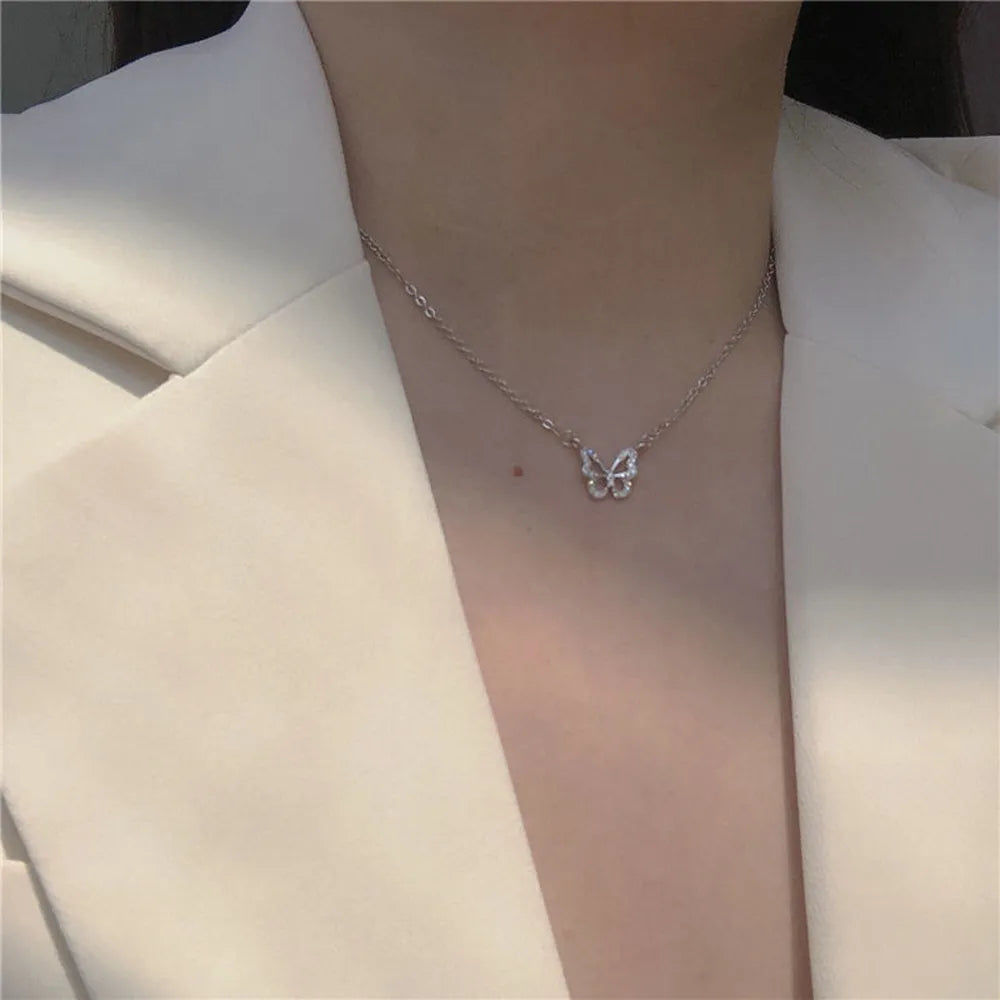 Double Layer Star & Moon Necklace – Delicate Zircon Women’s Jewelry