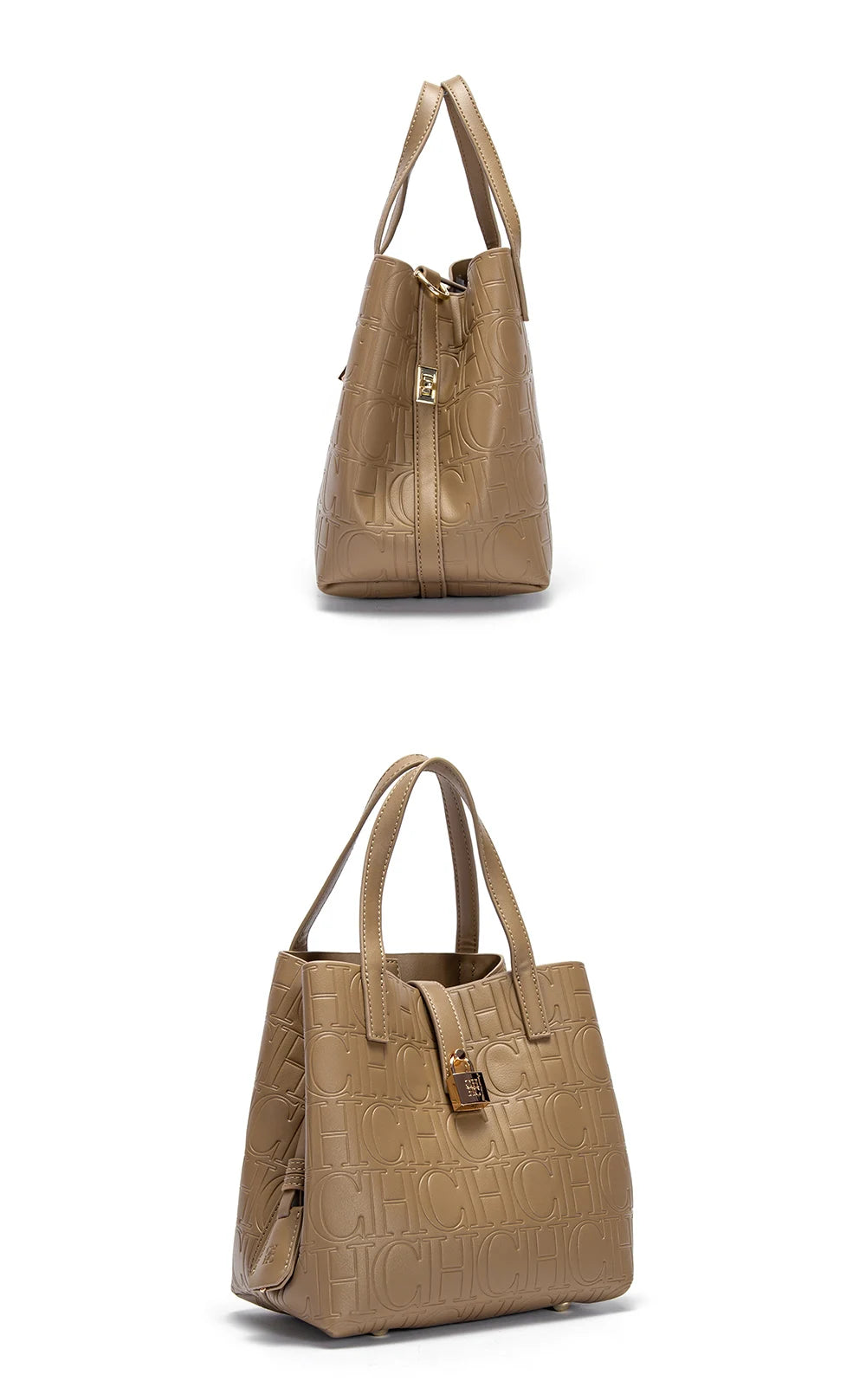 CHCH Women’s Steel Embossed Handheld Tote Bag – Mother’s Shopping Bag