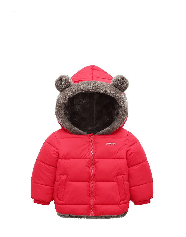 inter Baby Jacket – Cute Cartoon Hooded Warm Coat 2–6Y Kids Outerwear