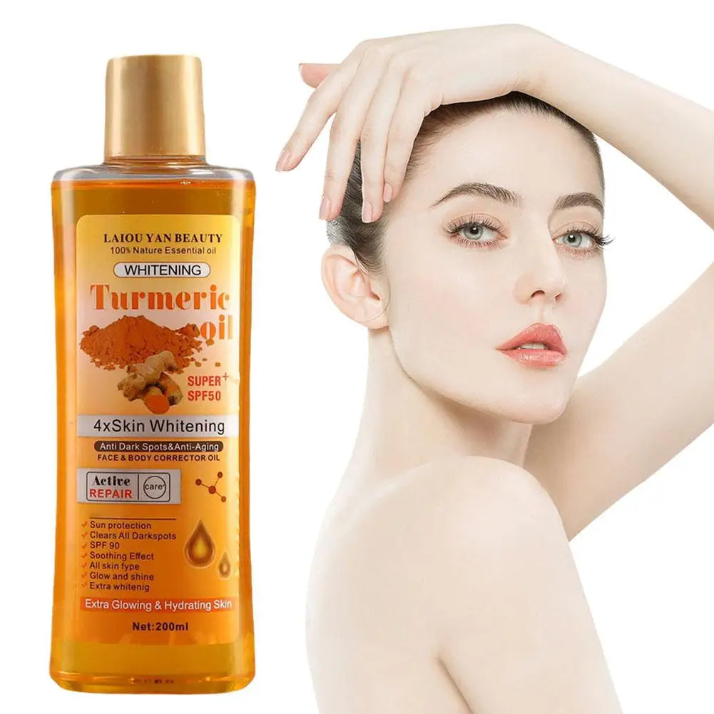 Turmeric & Ginger Essential Oil (200ml) – Deep Hydration, Nourishing & Smoothing Face & Skin Care