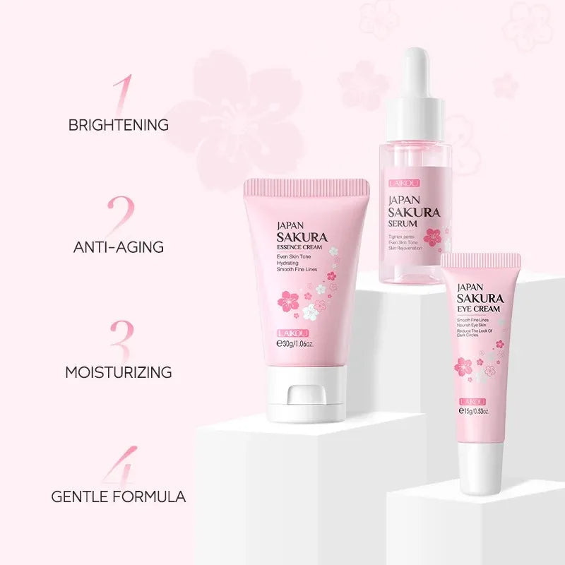 LAIKOU Vitamin C Skincare Set – Serum, Eye & Face Cream (3pcs)
