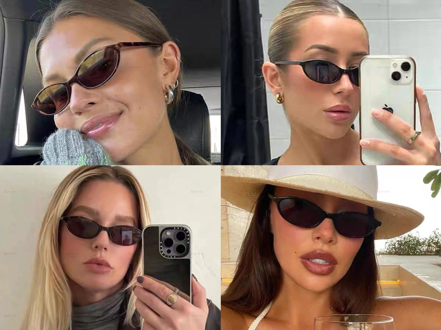 2025 Women’s Leopard Brown Sunglasses – Retro Oval Small Frame Fashion Eyewear