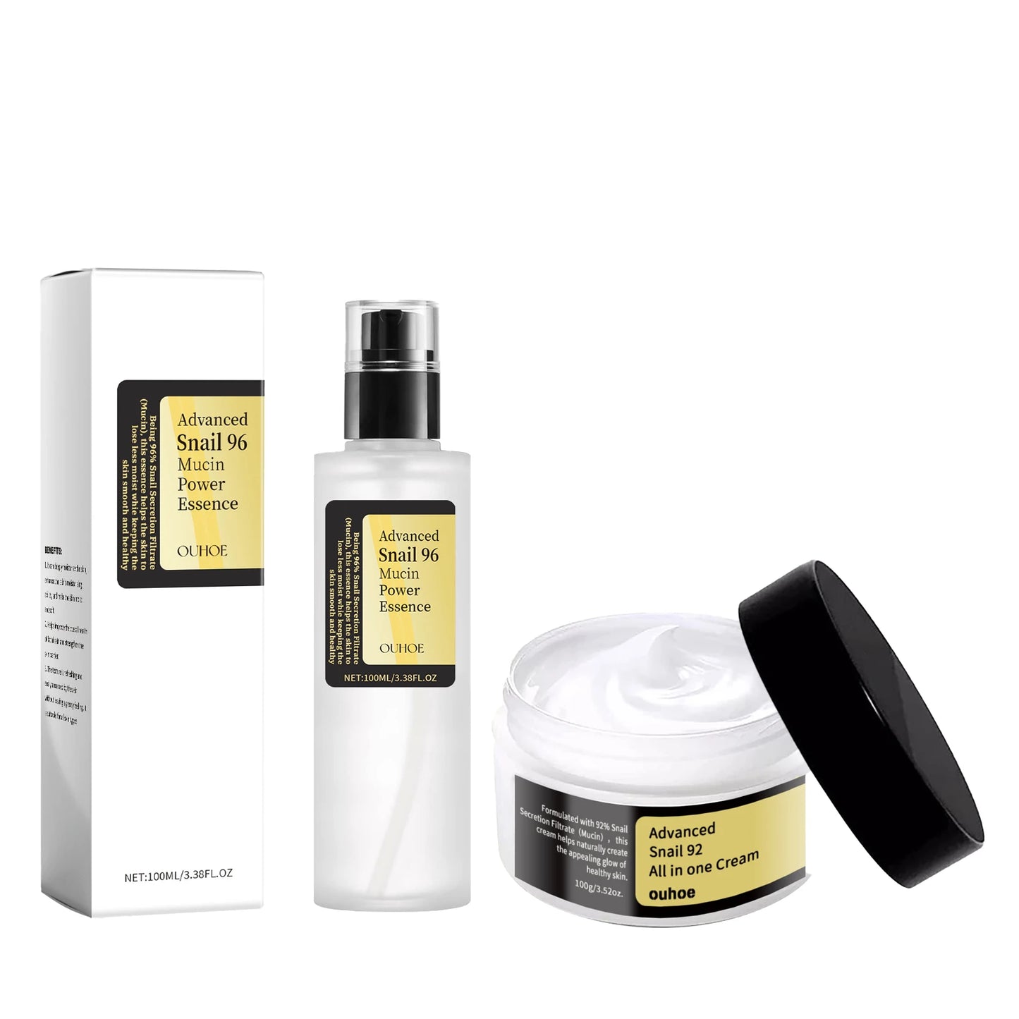 Ouhoe Snail Collagen Face Cream – Repair Essence, Moisturizing, Lifting, Firming, Smoothing & Nourishing Korean Skincare