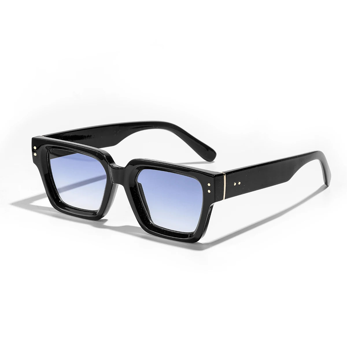 Ruiao 2025 Luxury Premium Black Designer Square Sunglasses – Unisex for Men & Women