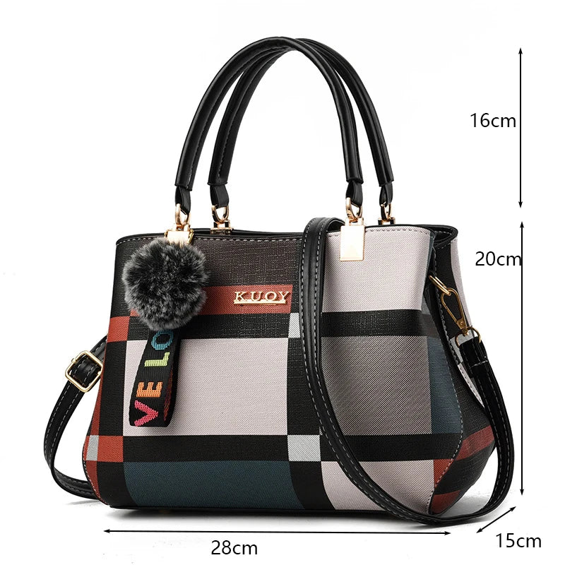 Luxury PU Leather Tote – Large Capacity Travel Shoulder Crossbody Bag for Women