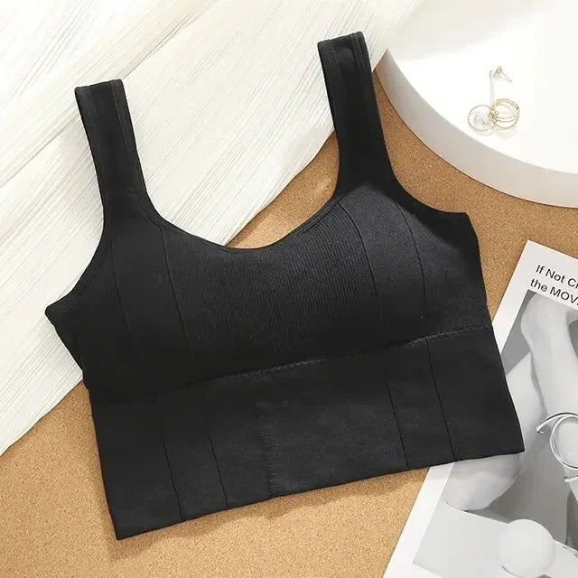 Seamless Push-Up Sports Bra – Breathable Shockproof Gym Top