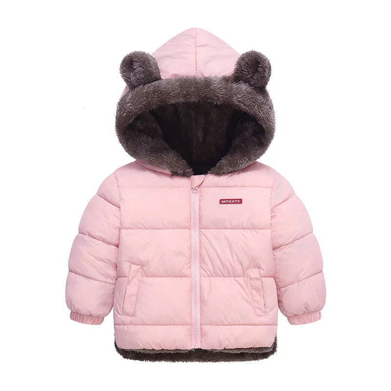 inter Baby Jacket – Cute Cartoon Hooded Warm Coat 2–6Y Kids Outerwear