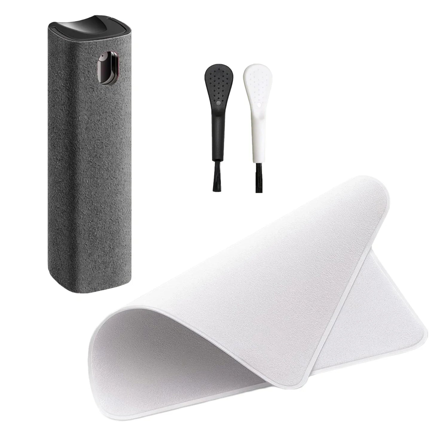 4-in-1 Screen Cleaner Spray Bottle with Microfiber Cloth – Portable Cleaning Tool for Phone, Tablet, Laptop & Glasses