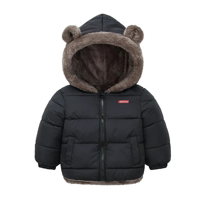inter Baby Jacket – Cute Cartoon Hooded Warm Coat 2–6Y Kids Outerwear