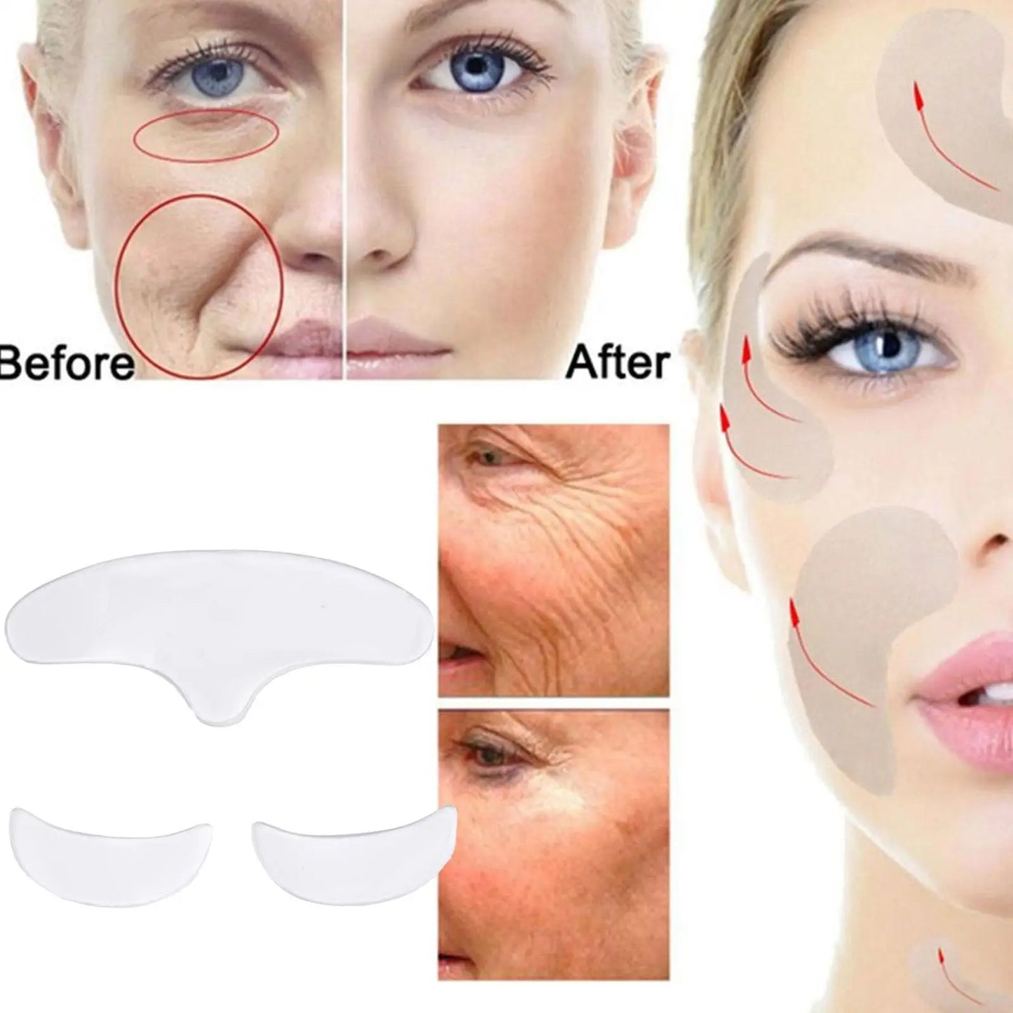 Reusable Anti-Wrinkle Forehead Patch – Soft Silicone Patch for Facial Care, Eye Mask & Skin Care – Comfortable, Portable & Easy to Use