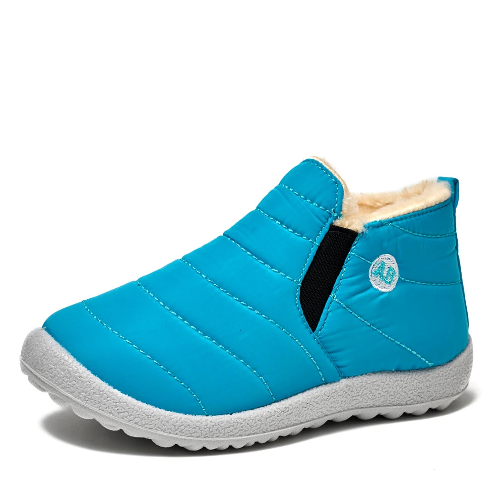 Children Winter Plush Snow Boots Waterproof Non-Slip