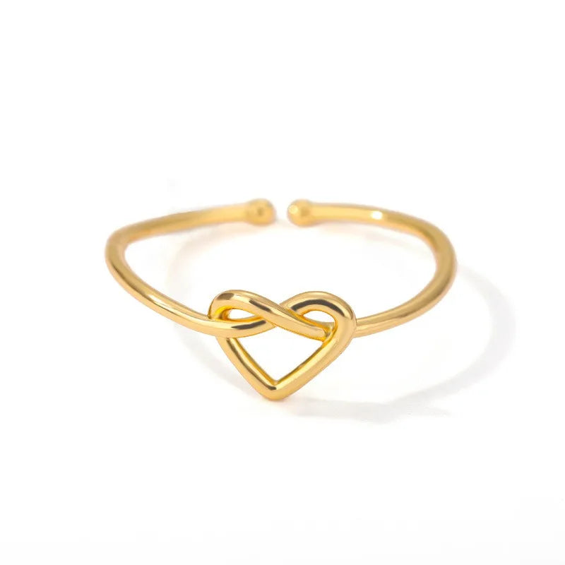 Zircon Little Heart Stainless Steel Ring – Minimalist Dainty Valentine’s Gift for Women