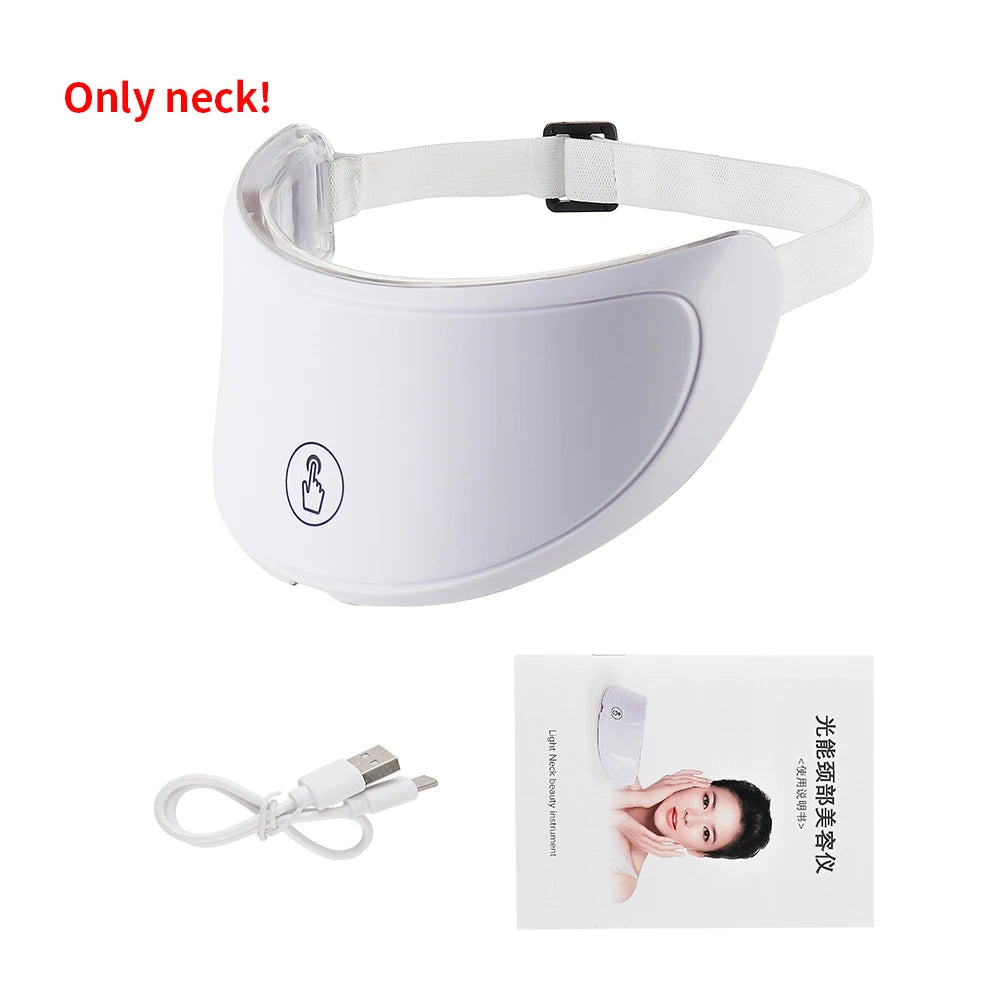 Wireless 7-Color LED Face Beauty Machine – Photon Therapy Facial & Neck Mask for Skin Tightening and Rejuvenation