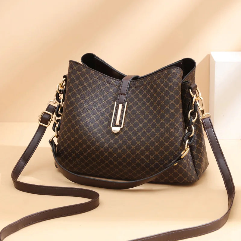 Fashion Women’s Bucket Crossbody Bag – Vintage Tassel PU Leather Designer Shoulder Bag