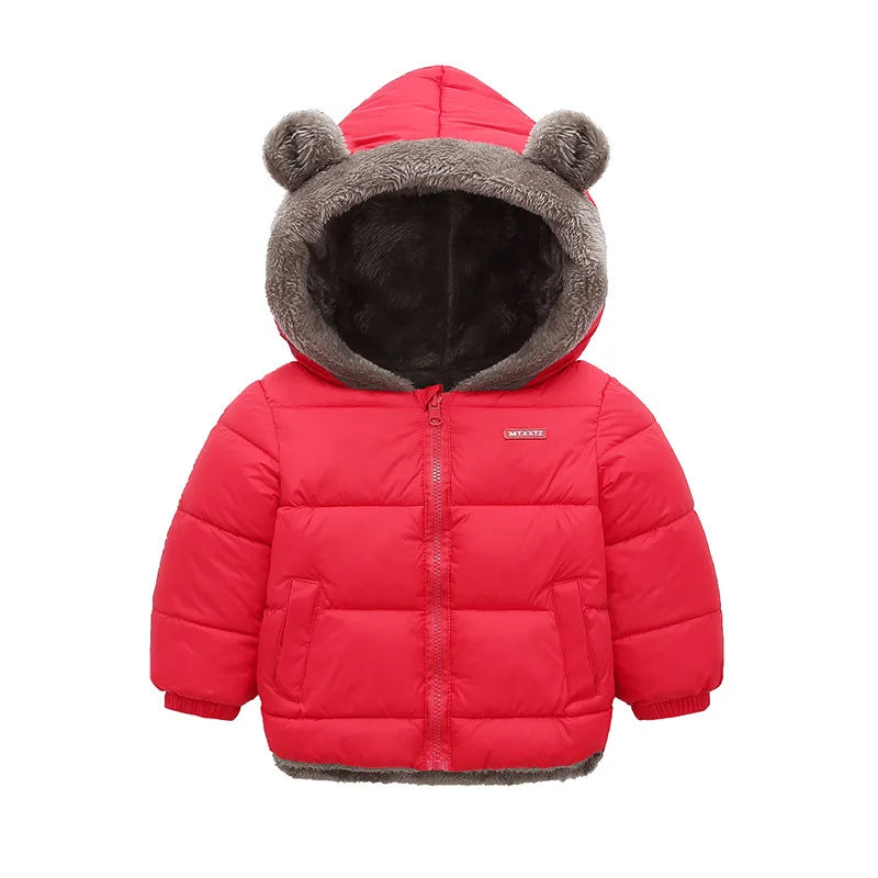 inter Baby Jacket – Cute Cartoon Hooded Warm Coat 2–6Y Kids Outerwear