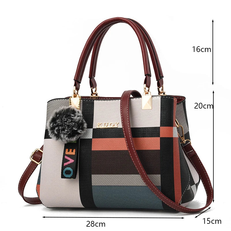 Luxury PU Leather Tote – Large Capacity Travel Shoulder Crossbody Bag for Women