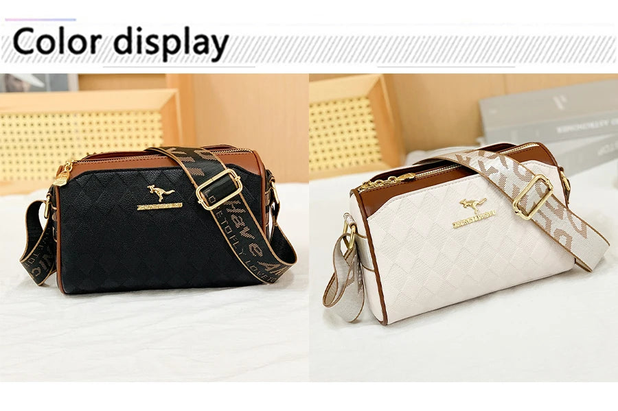 Luxury High-Quality Women’s Messenger Bag – Designer Checkered Trendy Shoulder Crossbody