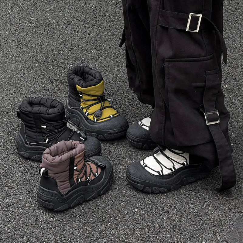 Children Winter Snow Boots – Waterproof Warm Cotton Shoes Boys Girls Outdoor Non-Slip School Boots