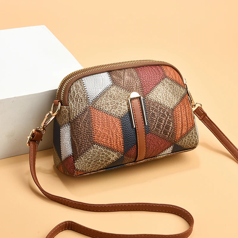 Women’s Trendy Printed Shell Crossbody Bag – Casual Versatile Small Designer Purse
