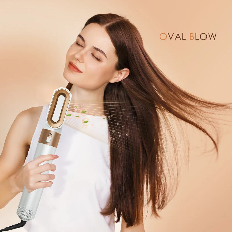 5-in-1 Professional Hair Dryer & Styling Tool – Blow Dryer, Straightener, Curler & Hot Comb