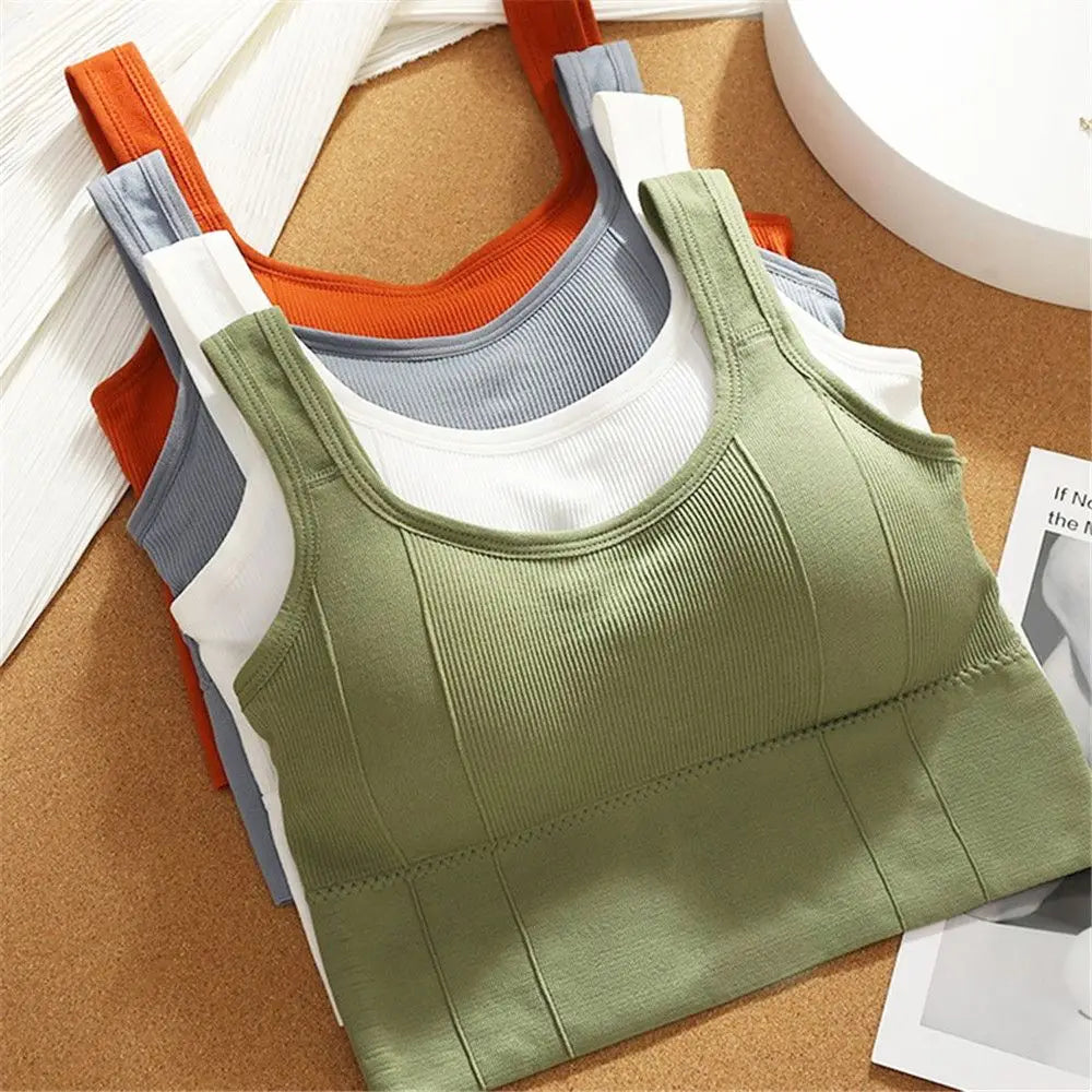 Seamless Push-Up Sports Bra – Breathable Shockproof Gym Top
