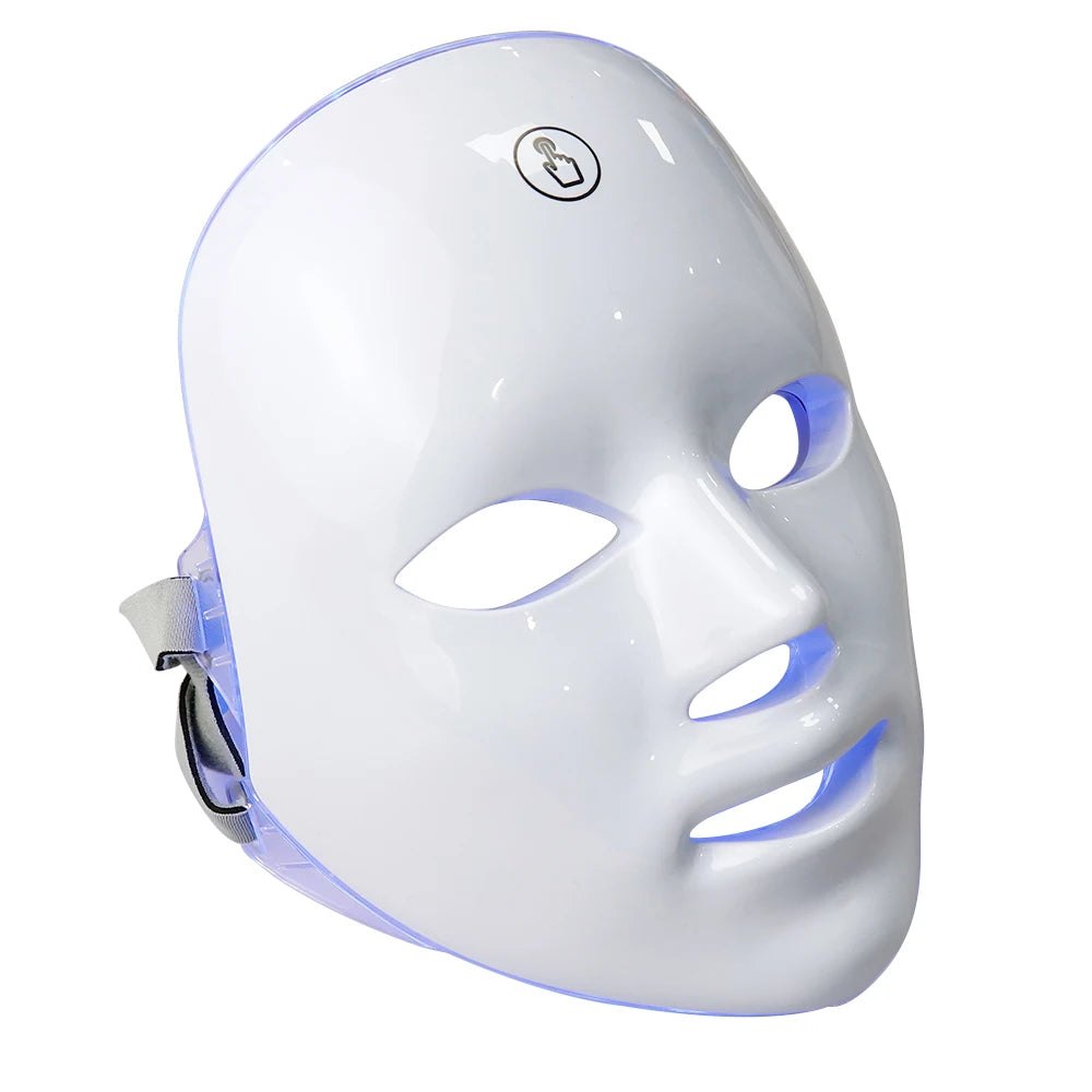 LED 7-Colors Facial Mask – Photodynamic Therapy for Skin Moisture, Rejuvenation, Anti-Acne, Wrinkle Removal & Pore Shrinking – Professional Salon & Home Use