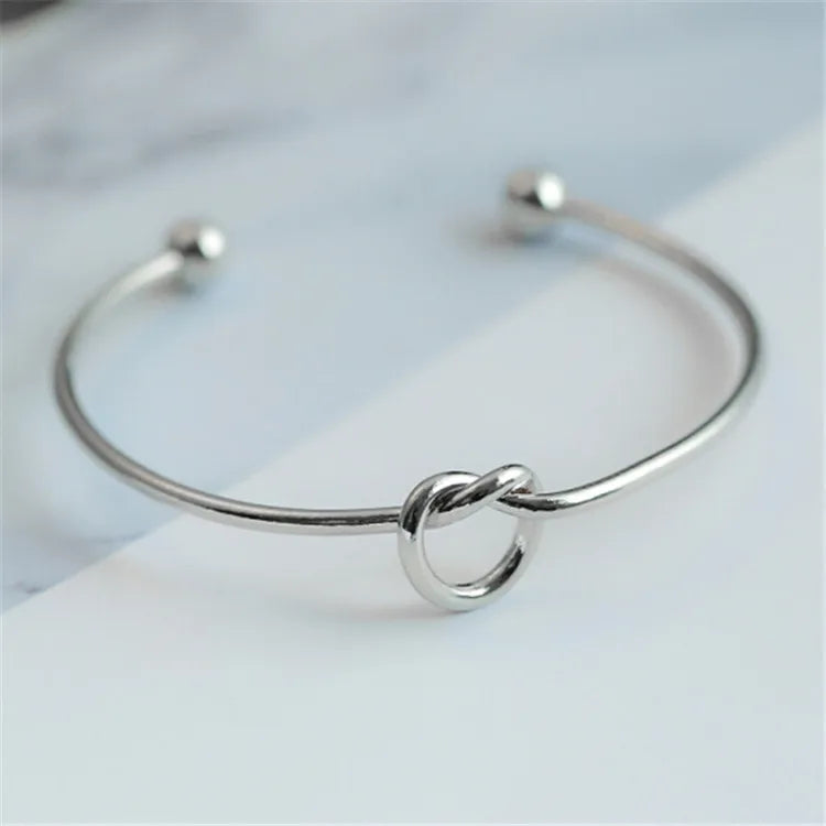 Vintage Woven Twist Stainless Steel Bracelets – Men's & Women's Goth Streetwear Jewelry
